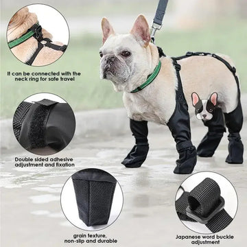Waterproof Dog Shoes Adjustable Dog Boots Pet Breathbale Shoes For Outdoor Walking Soft French Dog Shoes Pets Paws Protector Pet Products Meifu Market