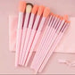 13pcs Professional Makeup Brush Set - Concealer Blush Powder Brushes - close-up detail showing best makeup brushes for beg...