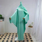 solid color abaya set | lightweight cotton robe | long sleeve maxi dress | ultrasonic cleaning