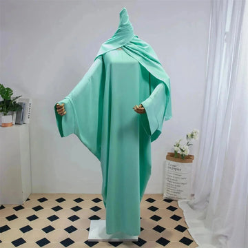 solid color abaya set | lightweight cotton robe | long sleeve maxi dress | ultrasonic cleaning