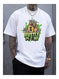white tshirt men | loose fit tshirt | trendy print tshirt | energy saving