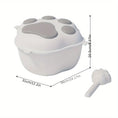airtight cat food container | claw-shaped pet food storage | easy clean cat food bin | energy saving