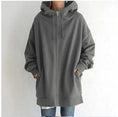 Oversized S-5XL Women Loose Hooded Coats Autumn Female Tie Collar Long Sleeve Zipper Up Add Velvet Long Sweatshirt Meifu Market