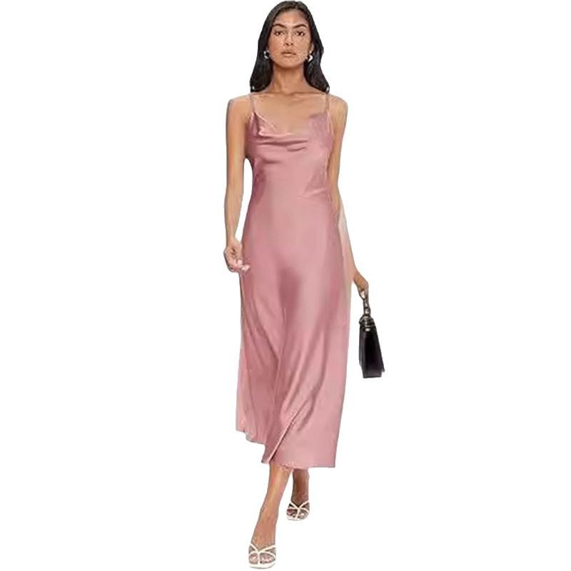 Strap Satin Without Back Pajamas Dress Women Meifu Market