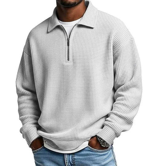Mens Half-Zip Collared Polo Shirt Top Navy Blue - available style options