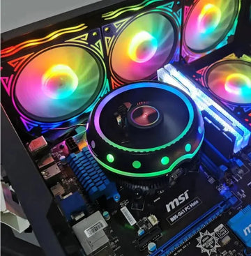 rgb cpu cooler | 120mm cooling fan | pwm control fan | ultrasonic cleaning