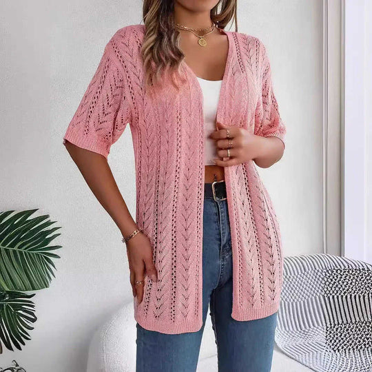 Women's Hollow Knitted Sun Protection Shirt Meifu Market