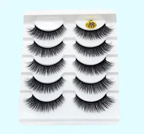 soft cotton stalk lashes | 3d mink effect eyelashes | five pairs multipack | energy saving