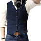 herringbone vest for men | wool blend vest | slim fit mens vest | energy saving