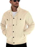 corduroy jacket for men | cotton blend material | casual outerwear jacket | energy saving