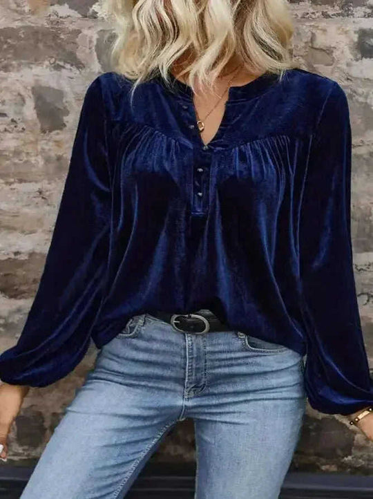 Casual Temperament Commute Button Long Sleeve Top Women's Clothing Meifu Market