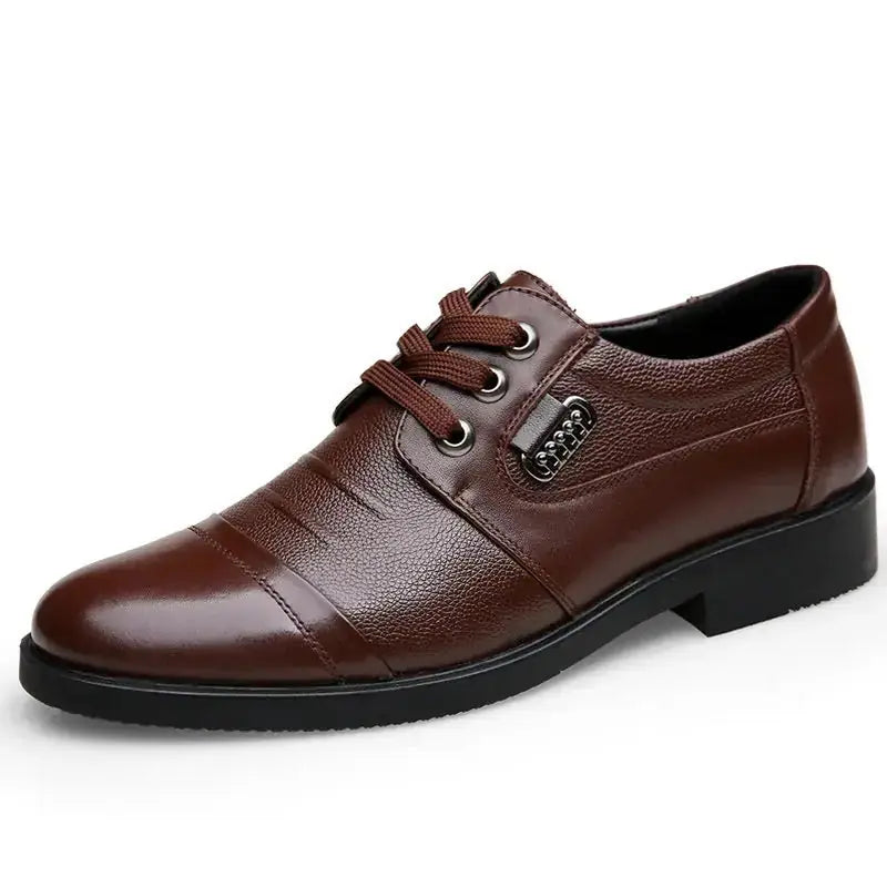New All-matching Lace-up Leather Shoes Men Meifu Market