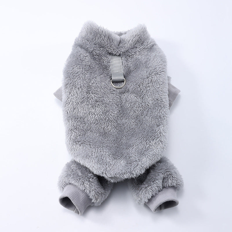 Polyester Pet Solid Color With Fur Clothes Meifu Market