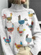 New Christmas Abstract Printing Casual Cloak Coat Cardigan Meifu Market