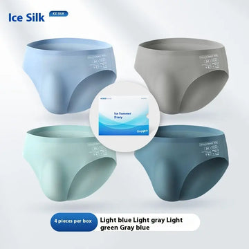 Ice Silk Men's Underwear Summer Seamless Briefs Meifu Market