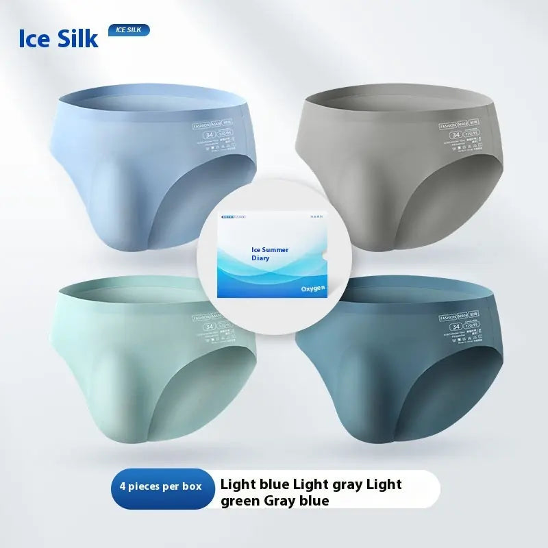Ice Silk Men's Underwear Summer Seamless Briefs Meifu Market