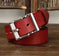 Men's Retro Leather All-match First Layer Cowhide Stainless Steel Buckle Belt 110cm - size and dimension reference