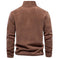Fashion Personality Stand-collar Zippered Sweatshirt With Fleece Winter Casual Pullover Top Men's Clothing M - alternative...
