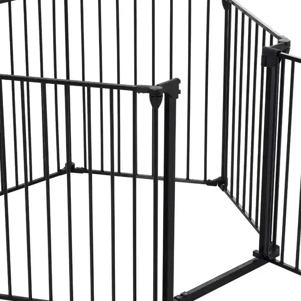 150" Adjustable Safety Gate 6-Panel Pet Play Yard - Metal Fence Meifu Market