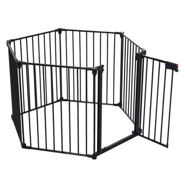 150 Adjustable Safety Gate 6 Panels Play Yard Metal Doorways Fireplace Fence Christmas Tree Fence G Meifu Market