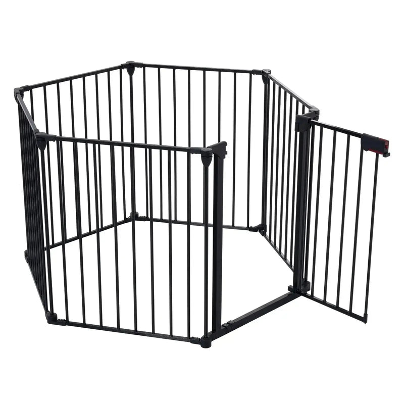 150 Adjustable Safety Gate 6 Panels Play Yard Metal Doorways Fireplace Fence Christmas Tree Fence G Meifu Market
