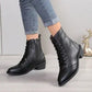 British Style Women's Casual Trend High-top Zipper Fashion Leather Boots Meifu Market