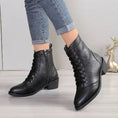 British Style Women's Casual Trend High-top Zipper Fashion Leather Boots Meifu Market