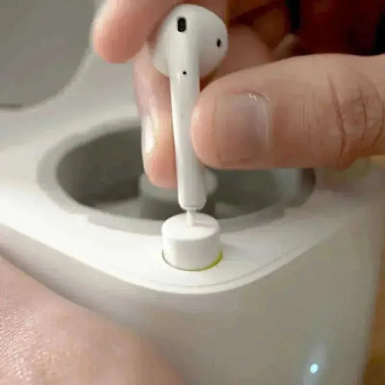 Multi-Function Earphones Cleaner Kit Cardlax Airpods Washer-automatic Cleaning Tool For Airpods White - angle view with be...