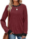 cotton-blend fabric | oversized fit pullover | breathable long sleeve top | ultrasonic cleaning
