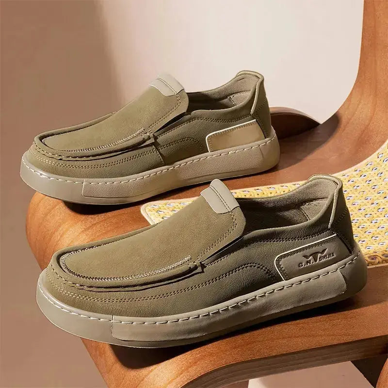 Men's One Pedal Autumn Fashion All-match Casual Leather Shoes Meifu Market