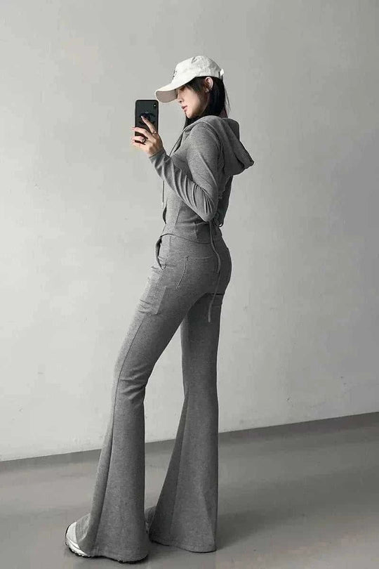 high-waisted flared yoga pants | stretchy workout leggings for women | yoga pants with tummy control | ultrasonic cleaning