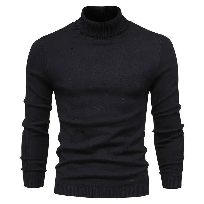 merino wool turtleneck sweater | slim-fit thermal pullover | winter layering essential | energy saving