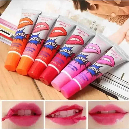 Amazing 6 Colors Peel Off Liquid Lipstick Waterproof Long Lasting Lip Gloss Mask Moisturizer Makeup Tear Pull Lip Lint...