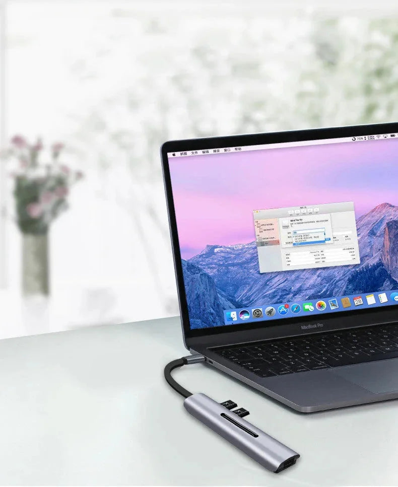 usb c docking station 9 in 1 | type c hub with hdmi and vga | aluminum alloy construction | ultrasonic cleaning