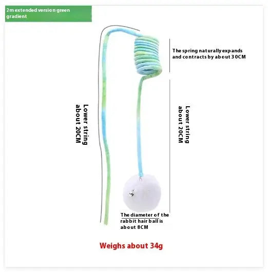 Cat Toy Self-Hi Sucker Spring Rabbit Hair Ball Interactive Play Pet Supplies Interactive Toys Meifu Market