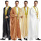 long sleeve chiffon robe | embroidered mens arabic robe | golden ball tassel details | ultrasonic cleaning