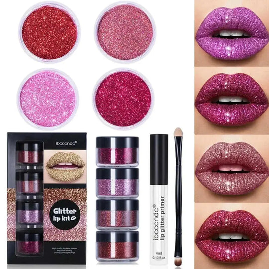 glitter lip gloss kit | waterproof lip gloss | long lasting lipstick | energy saving