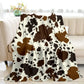Cows Pattern Printed Flannel Digital Blanket Meifu Market
