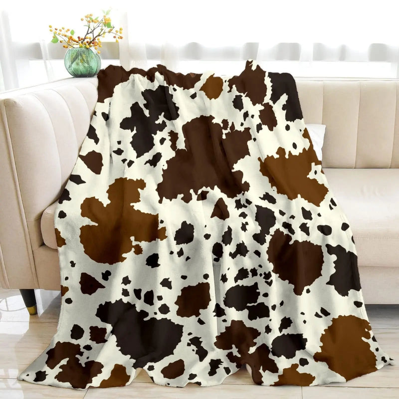 Cows Pattern Printed Flannel Digital Blanket Meifu Market