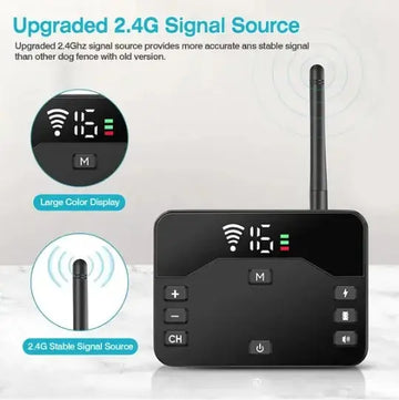 2 In 1 Wireless Electric Dog Fence Waterproof Pet Shock Boundary Containment System Electric Training Collar For Small Medium Large Dogs Meifu Market