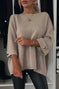 Knit Top Women - Round Neck Short Sleeve Casual Shirt Solid Color Black - complete package contents