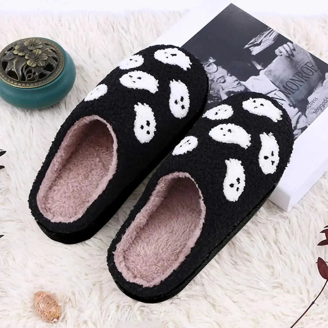 soft plush slippers | halloween house shoes | indoor horror slippers | ultrasonic cleaning