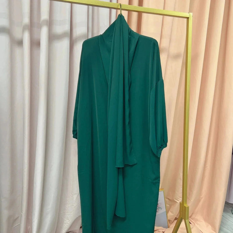long sleeve abaya dress | plus size modest wear | cotton blend robe dress | ultrasonic cleaning