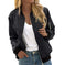 Women's Vintage Bomber Jacket - Casual Baseball Jacket with Zipper | Street Style Outerwear Meifu Market
