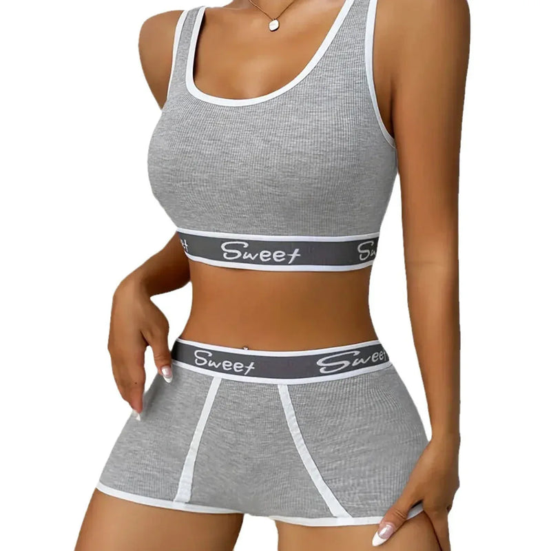 Workout Underwear Cotton Wide-brimmed Letters Sports Underwear Suit Meifu Market