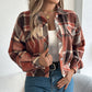 Womens Button Down Shirts Jacket Long Sleeve Plaid Shackets Business Casual Blouse Top Meifu Market