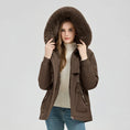 Waist Trimming Short Hooded New Big Fur Collar Coat Women's Clothing Meifu Market