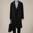 wool blend trench coat | mid-length winter coat | korean style overcoat | ultrasonic cleaning