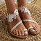 lace-up sandals for women | floral ankle strap sandals | flat beach shoes summer | ultrasonic cleaning