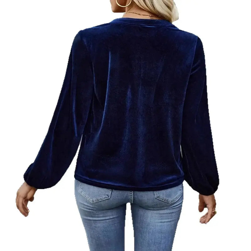 Casual Temperament Commute Button Long Sleeve Top Women's Clothing Meifu Market